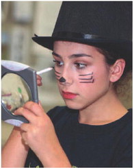 <b>Rebekah Larose</b> 16, of Fairfax touches up her make up in a mirror before <b>...</b> - shrek_rebekah
